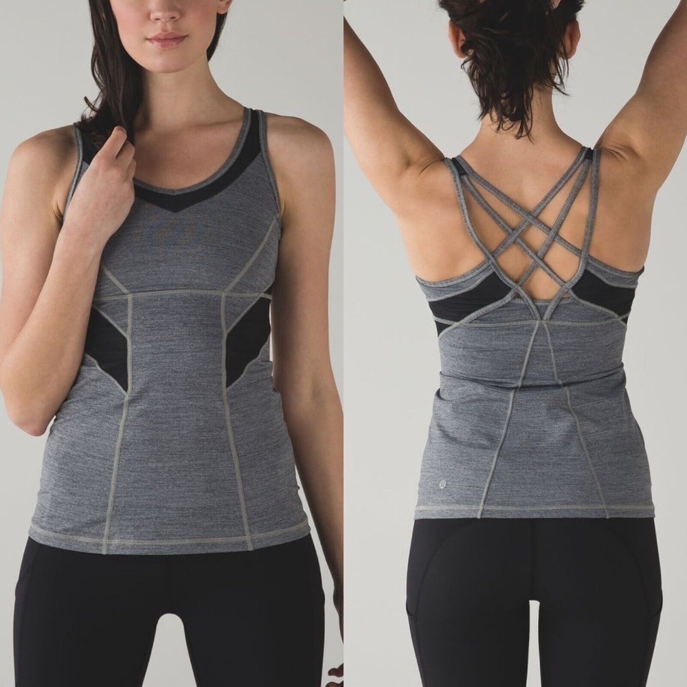 Lululemon Athletica Tops Lululemon Strap It Like Its Hot Tank 6 Gray